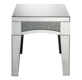 Noralie Silver and Gray Square End Table