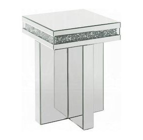 Noralie Silver and Gray Small Square End Table