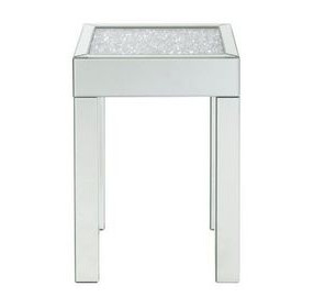Noralie Silver Small Square End Table