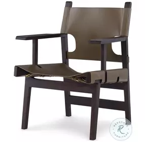 Milo Olive Leather Camp Chair