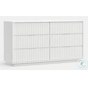 Blanca White 6 Drawer Dresser