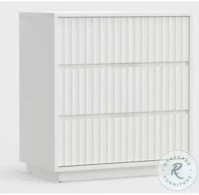 Blanca White 3 Drawer Accent Chest