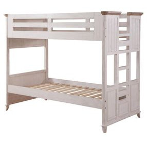 Beach Comber Weathered White and Sand Twin Bunk Bed