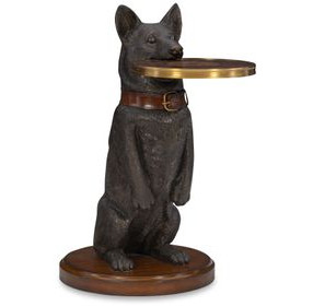 Corgi Brown Round Accent Table