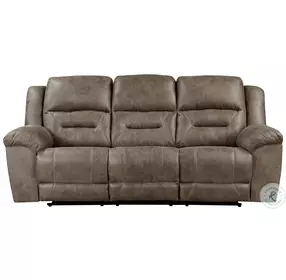 Hazen Brown Double Reclining Sofa