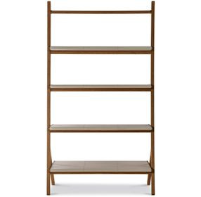 Emory Brown and Cream Leather Book Shelf