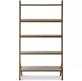 Emory Brown and Cream Leather Book Shelf