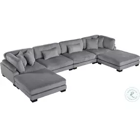 Traverse Gray 6 Piece Modular Sectional