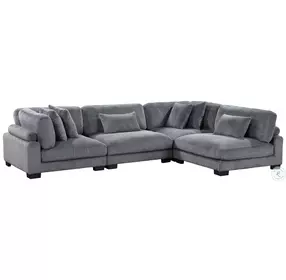 Traverse Gray 4 Piece Modular L Sectional