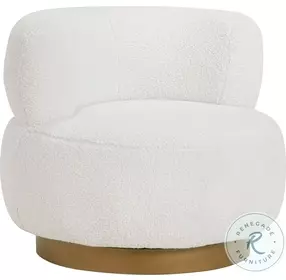 Novella White Swivel Chair