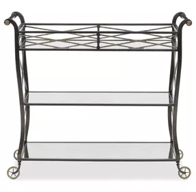 Belvedere Gray and Gold Bar Cart