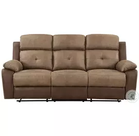 Glendale Brown Double Reclining 84" Sofa