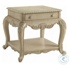 Ragenardus Antique White Rectangular End Table