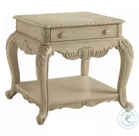 Ragenardus Antique White Rectangular End Table