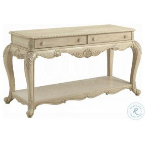 Ragenardus Antique White Rectangular Sofa Table