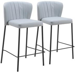 Linz Gray Counter Height Stool Set of 2