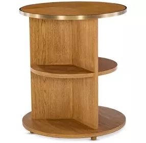 Hunter Brown Round Side Table