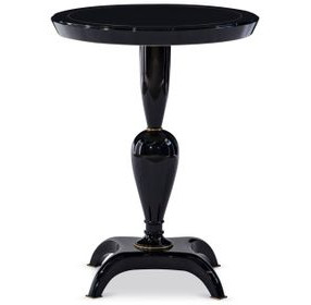 Watkins Black Round Side Table