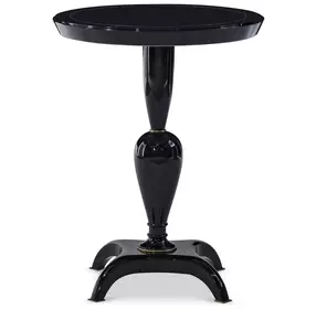 Watkins Black Round Side Table