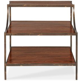 Julian Brown Rectangular Side Table
