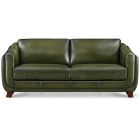 Godfrey Emerald Leather 84" Sofa