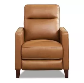 Arden Cognac Leather Zero Gravity Power Recliner with Power Headrest and USB Charging