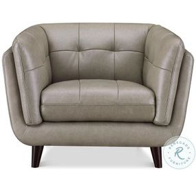 Sorella Chico Slate Leather Upholstered Accent Chair