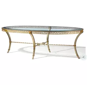 Bolero Venetian Gold Oval Cocktail Table