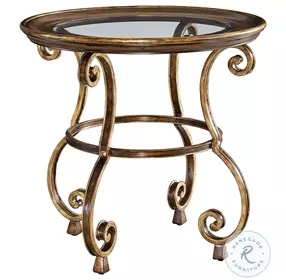 Aria Bronze Round End Table