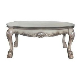 Dresden Vintage Bone White Oval Cocktail Table