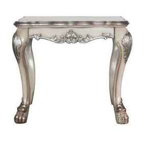 Dresden Vintage Bone White Square End Table