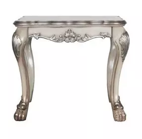 Dresden Vintage Bone White Square End Table