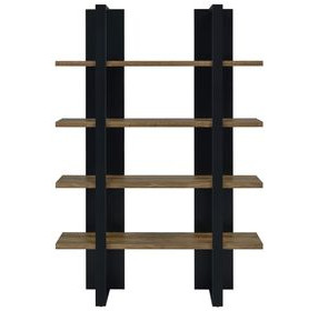 Danbrook Black And Aged Walnut Bookcase