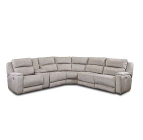 Dazzle Driftwood 6 Piece Modular Power Reclining Sectional with USB Charging
