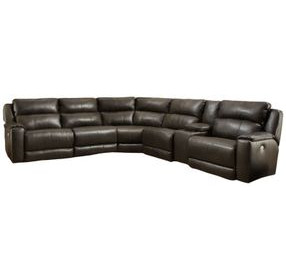 Dazzle Maximus Fossil Power Reclining 6 Piece Sectional with Power Headrest