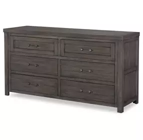 Bunkhouse Aged Barnwood 6 Drawer Dresser