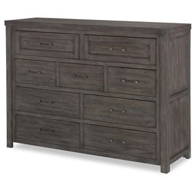 Bunkhouse Aged Barnwood 9 Drawer Bureau Dresser