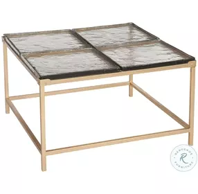 Marisa Gold And Cast Glass Cocktail Table