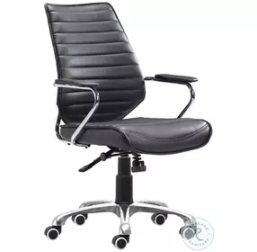 Enterprise Black Low Back Adjustable Swivel Office Chair