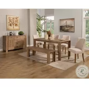 Seashore Sandblasted Antique Natural Dining Room Set