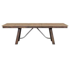 Transitions Driftwood and Sable 96" Extendable Rectangular Dining Table