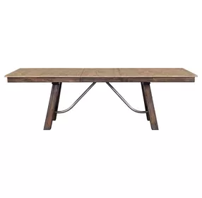 Transitions Driftwood and Sable 96" Extendable Rectangular Dining Table