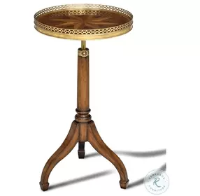 Proper Multi Veneered Walnut Side Table