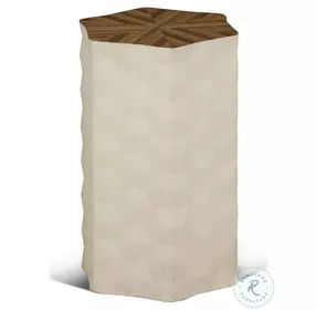 Cremona Zebrano And Concrete Accent Table