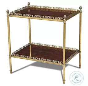 Bell Santos Rosewood And Brass End Table