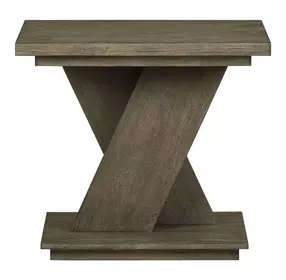 Aspen Sky Weathered Saddle Brown Rectangular End Table