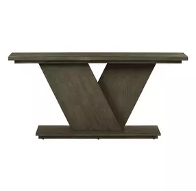 Aspen Sky Weathered Saddle Brown Rectangular Sofa Table