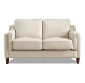 Isla Vanilla Leather 60" Loveseat
