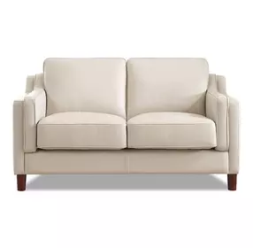 Isla Vanilla Leather 60" Loveseat