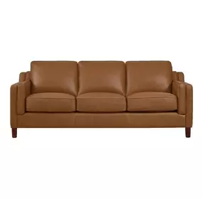 Isla Cognac Leather 84" Sofa